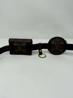 Louis Vuitton Monogram 30mm Daily Multi Pocket Belt 90 Size 31