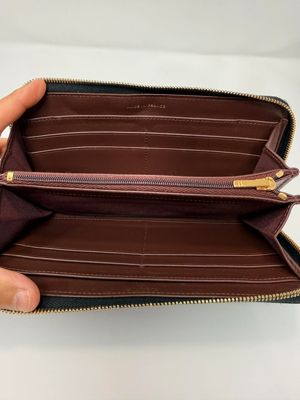 Chanel Caviar Quilted Large Gusset Full Size Zip Wallet