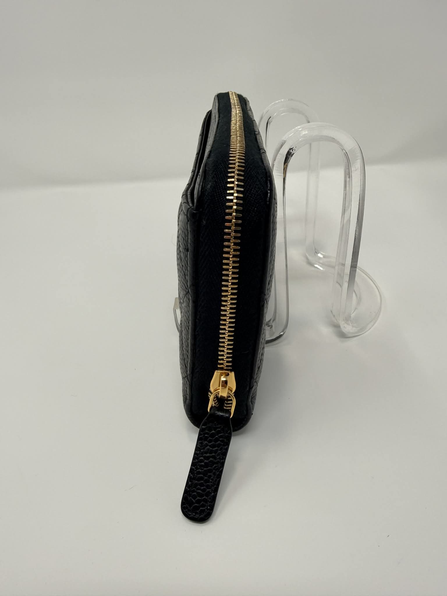Chanel Caviar Quilted Large Gusset Full Size Zip Wallet