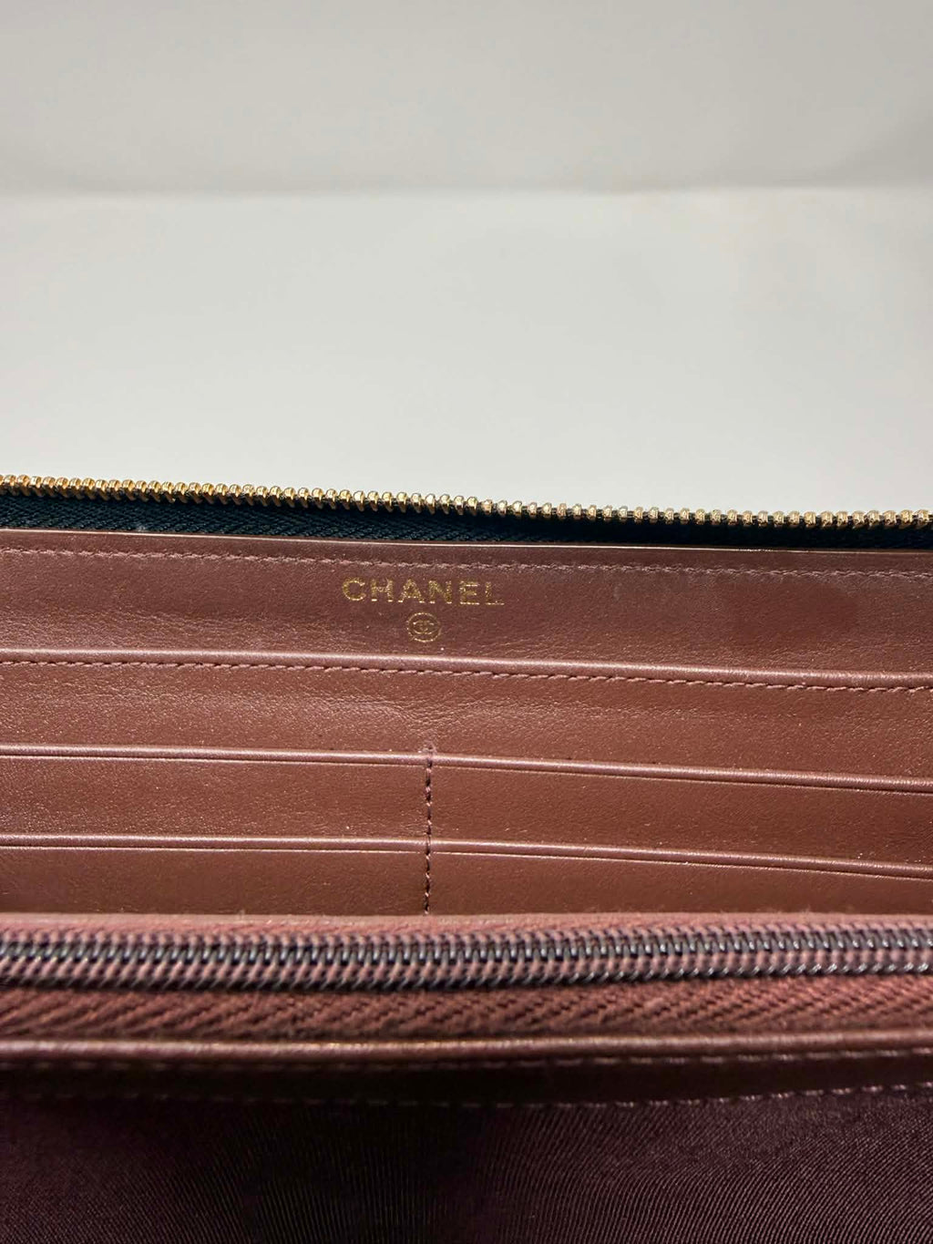 Chanel Caviar Quilted Large Gusset Full Size Zip Wallet