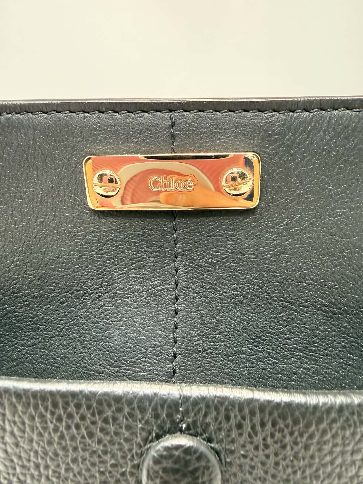 Chloe Key Calf Leather Bucket Bag