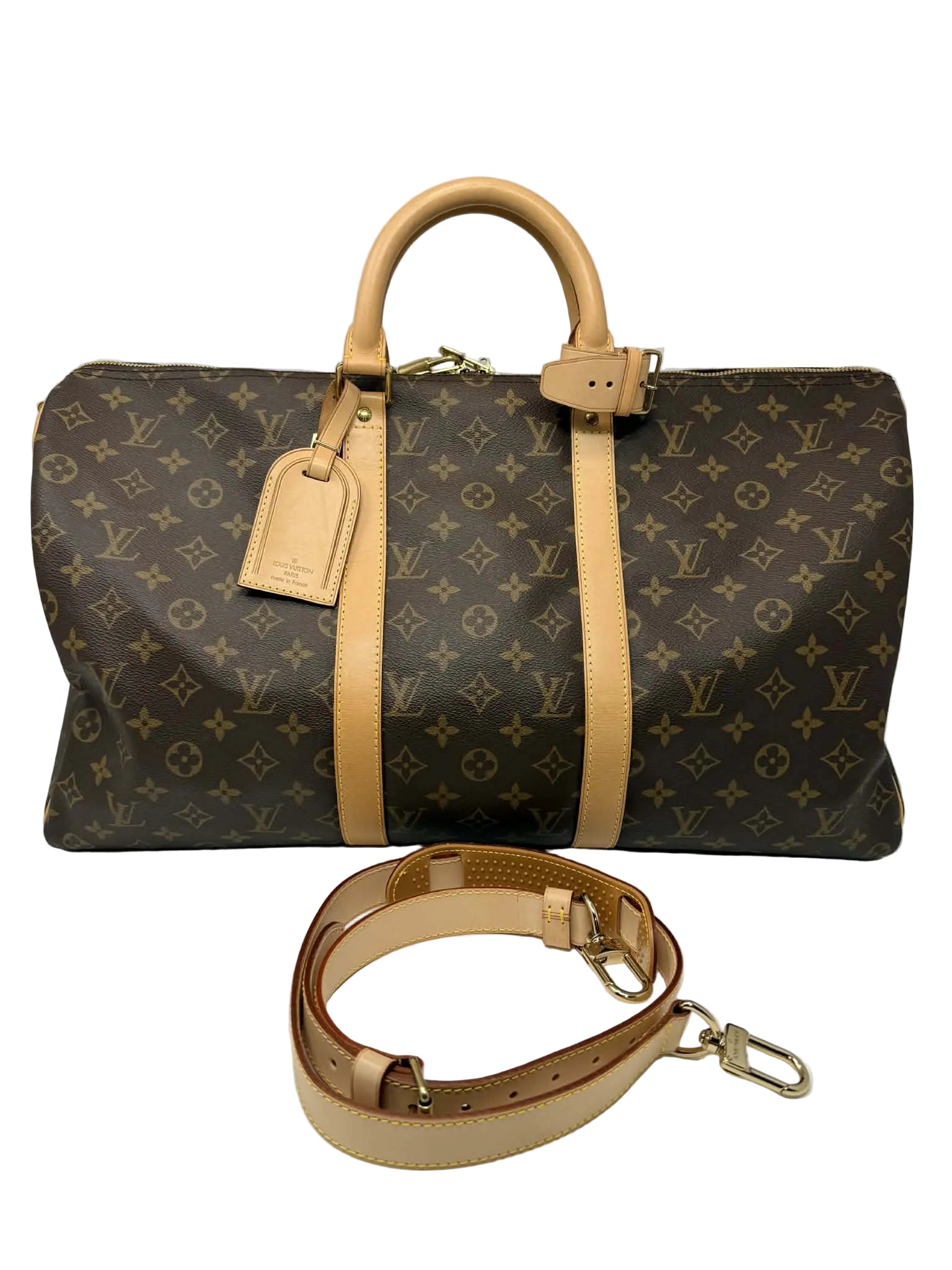 Louis Vuitton Monogram Canvas Keepall Bandouliere 50 Duffle