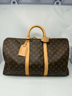 Louis Vuitton Monogram Canvas Keepall Bandouliere 50 Duffle