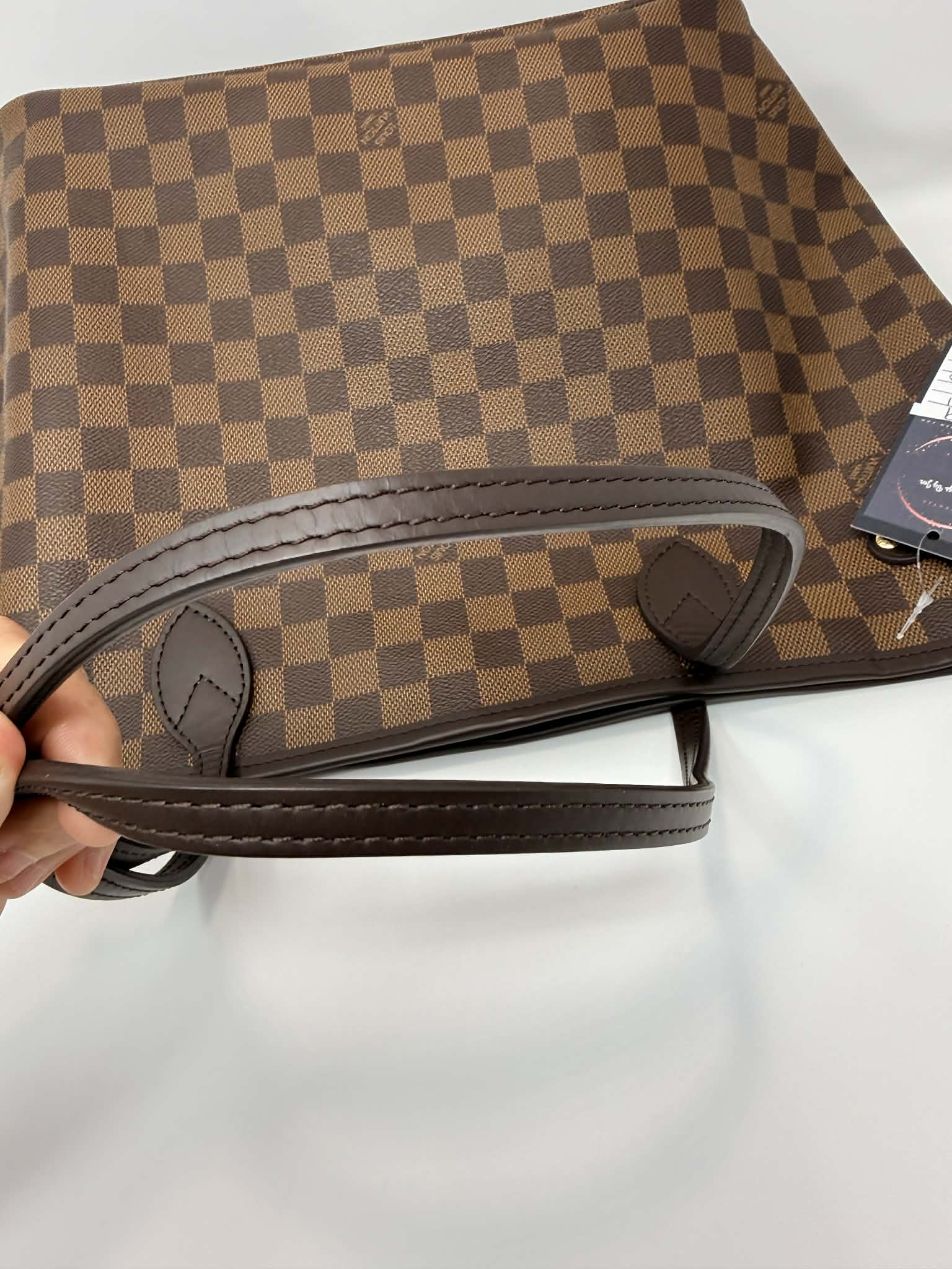 Louis Vuitton Neverfull MM Damier Ebene with Ballerina Pink Interior