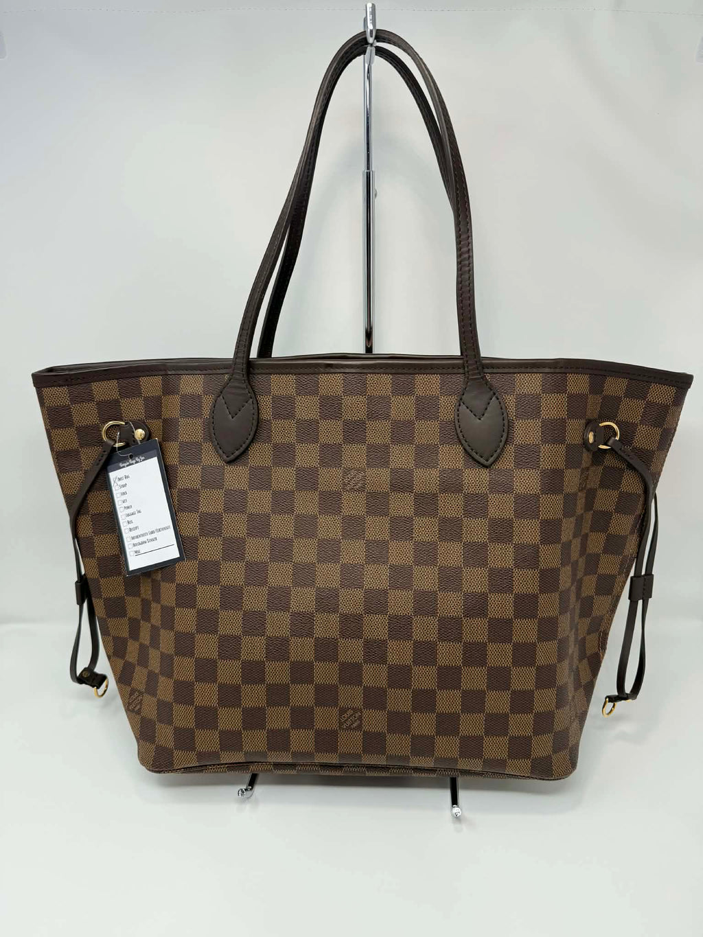 Louis Vuitton Neverfull MM Damier Ebene with Ballerina Pink Interior