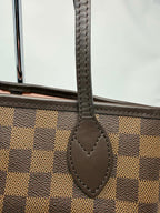 Louis Vuitton Neverfull MM Damier Ebene with Ballerina Pink Interior