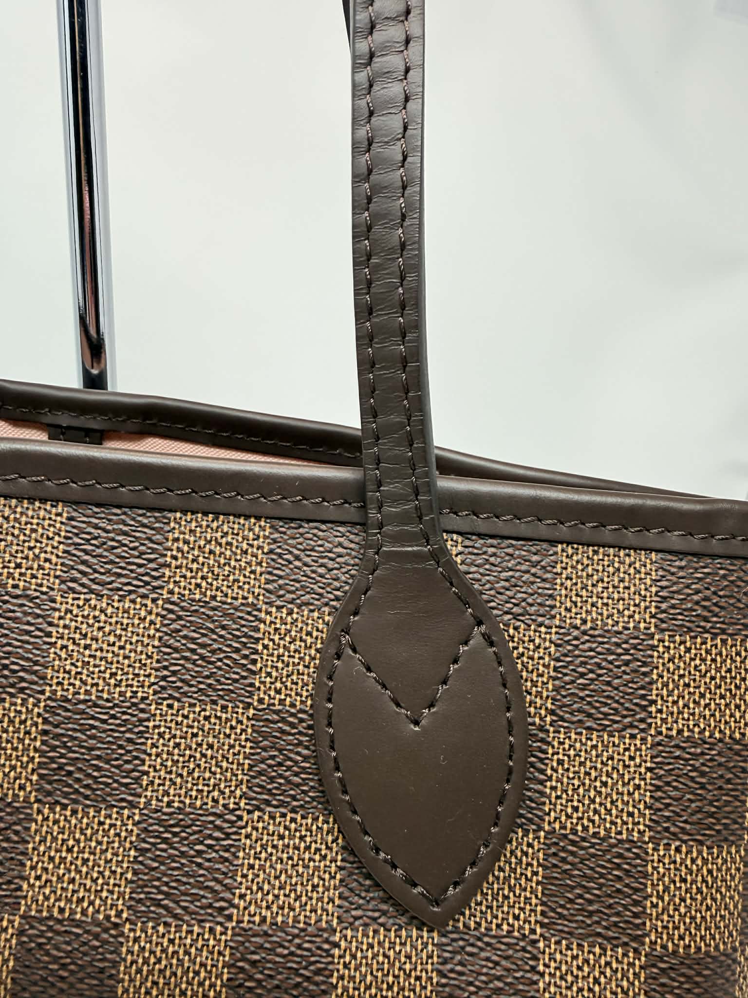 Louis Vuitton Neverfull MM Damier Ebene with Ballerina Pink Interior