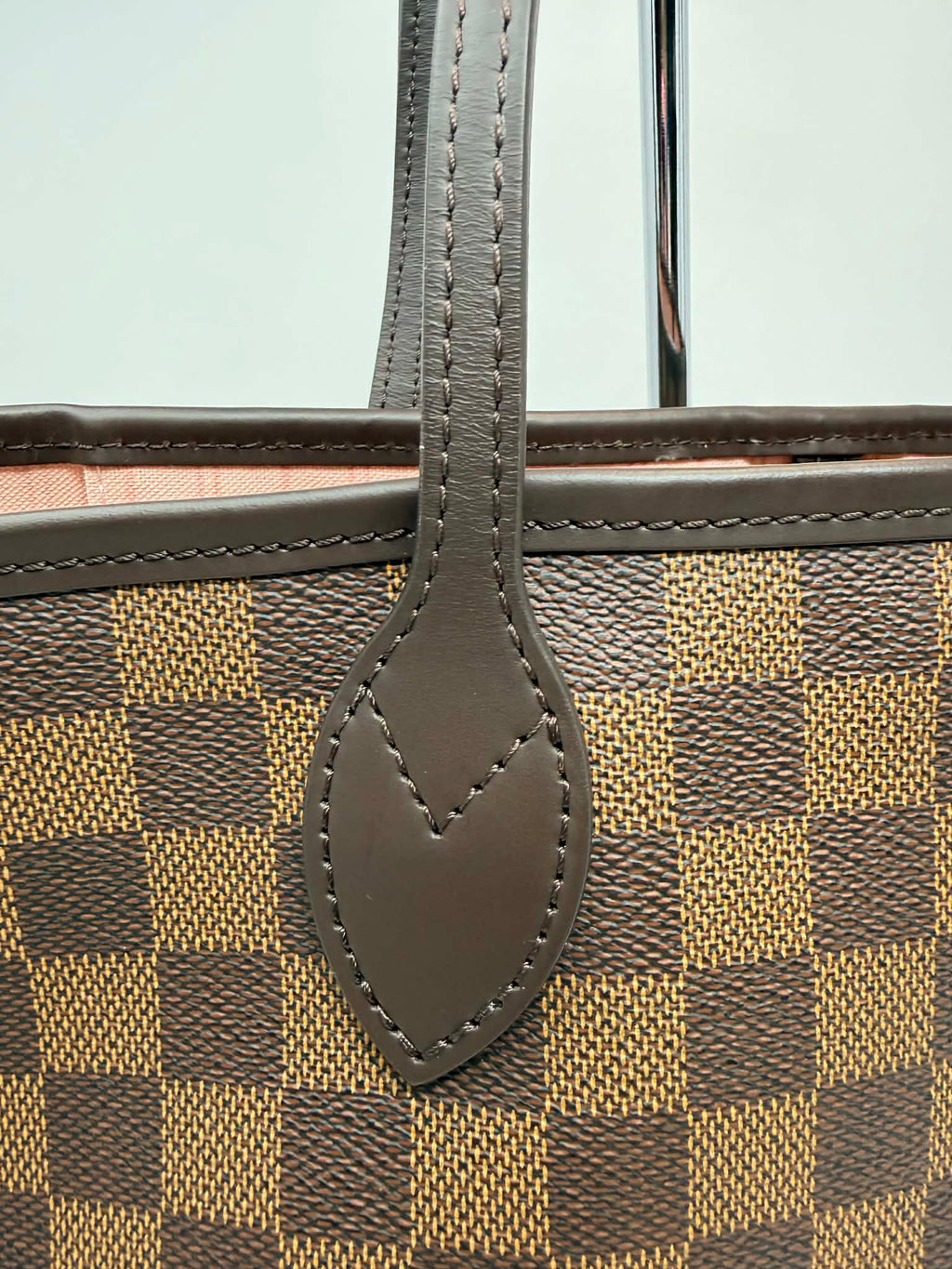 Louis Vuitton Neverfull MM Damier Ebene with Ballerina Pink Interior