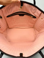 Louis Vuitton Neverfull MM Damier Ebene with Ballerina Pink Interior