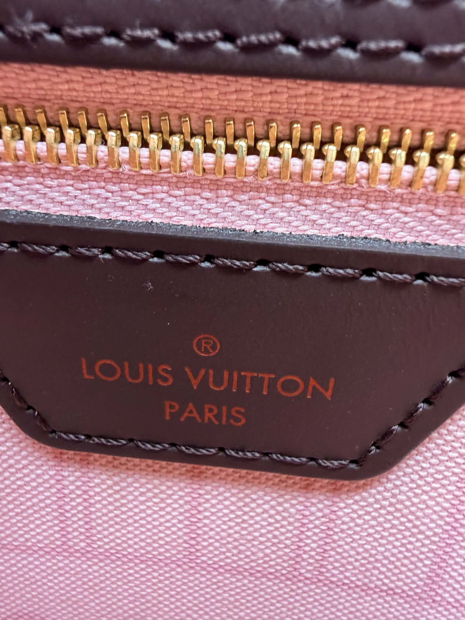 Louis Vuitton Neverfull MM Damier Ebene with Ballerina Pink Interior