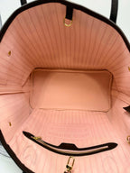 Louis Vuitton Neverfull MM Damier Ebene with Ballerina Pink Interior