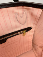 Louis Vuitton Neverfull MM Damier Ebene with Ballerina Pink Interior