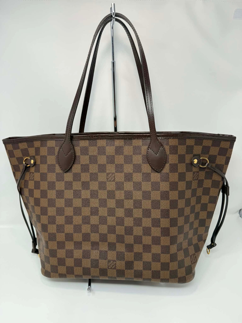 Louis Vuitton Damier Ebene Neverfull MM Ballerina Pink Interior