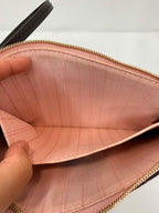 Louis Vuitton Damier Ebene Neverfull MM Ballerina Pink Interior
