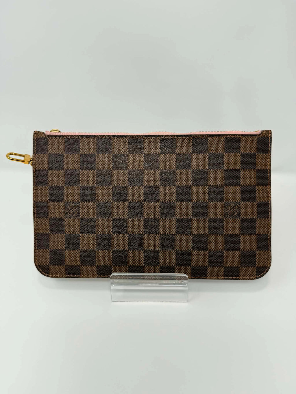 Louis Vuitton Damier Ebene Neverfull MM Ballerina Pink Interior