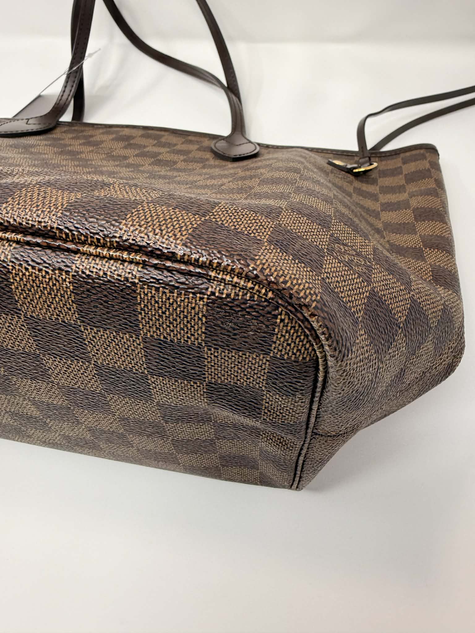 Louis Vuitton Damier Ebene Neverfull MM Ballerina Pink Interior