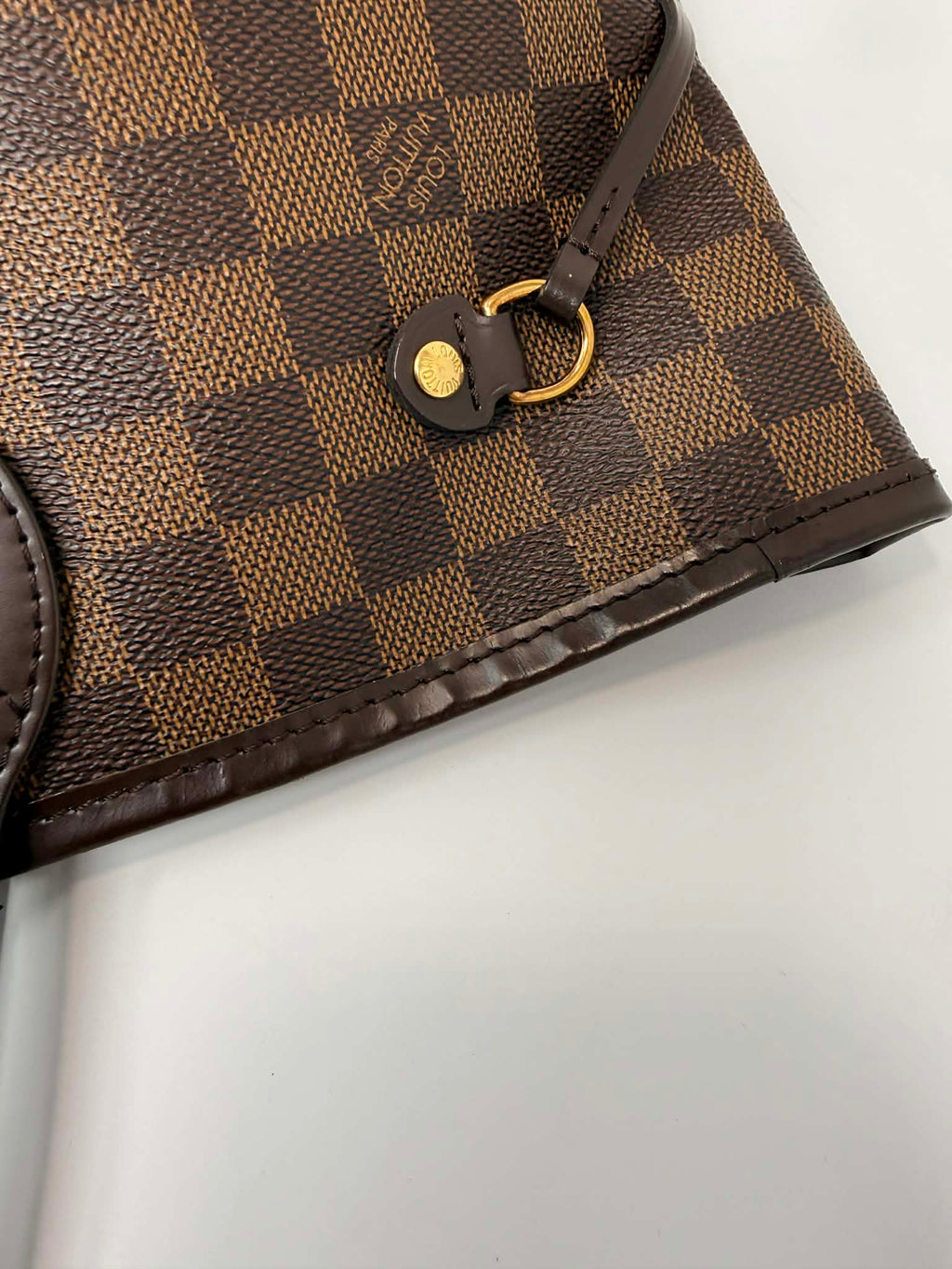 Louis Vuitton Damier Ebene Neverfull MM Ballerina Pink Interior