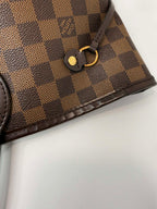 Louis Vuitton Damier Ebene Neverfull MM Ballerina Pink Interior