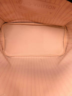 Louis Vuitton Damier Ebene Neverfull MM Ballerina Pink Interior