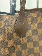 Louis Vuitton Damier Ebene Neverfull MM Ballerina Pink Interior