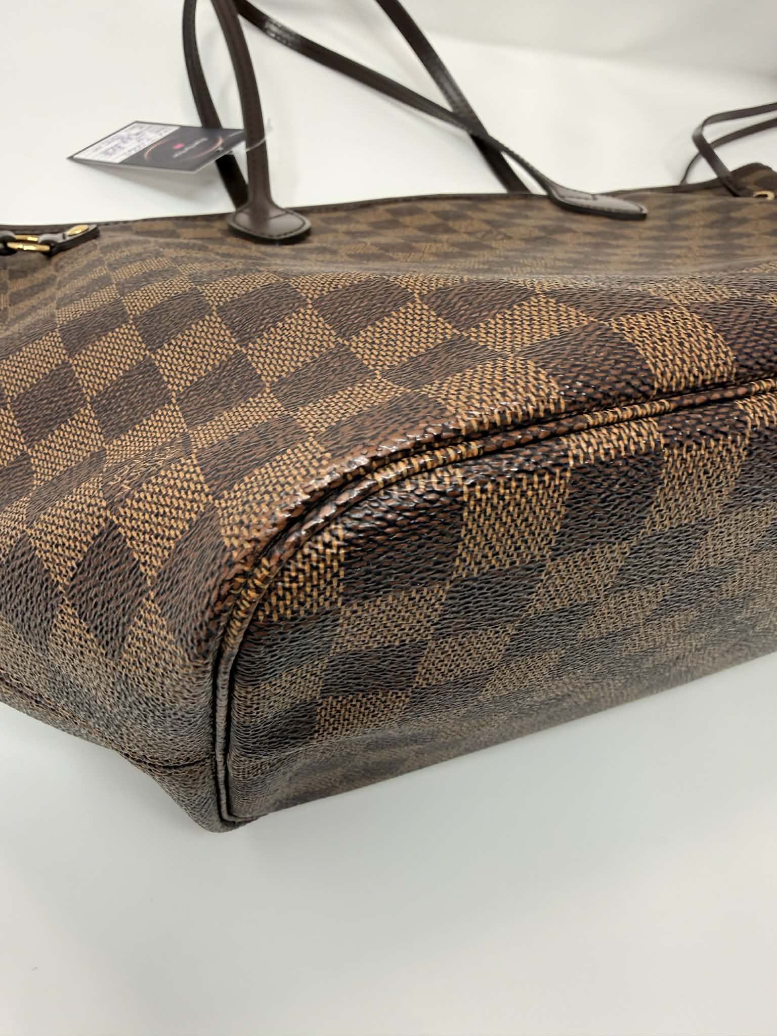 Louis Vuitton Damier Ebene Neverfull MM Ballerina Pink Interior