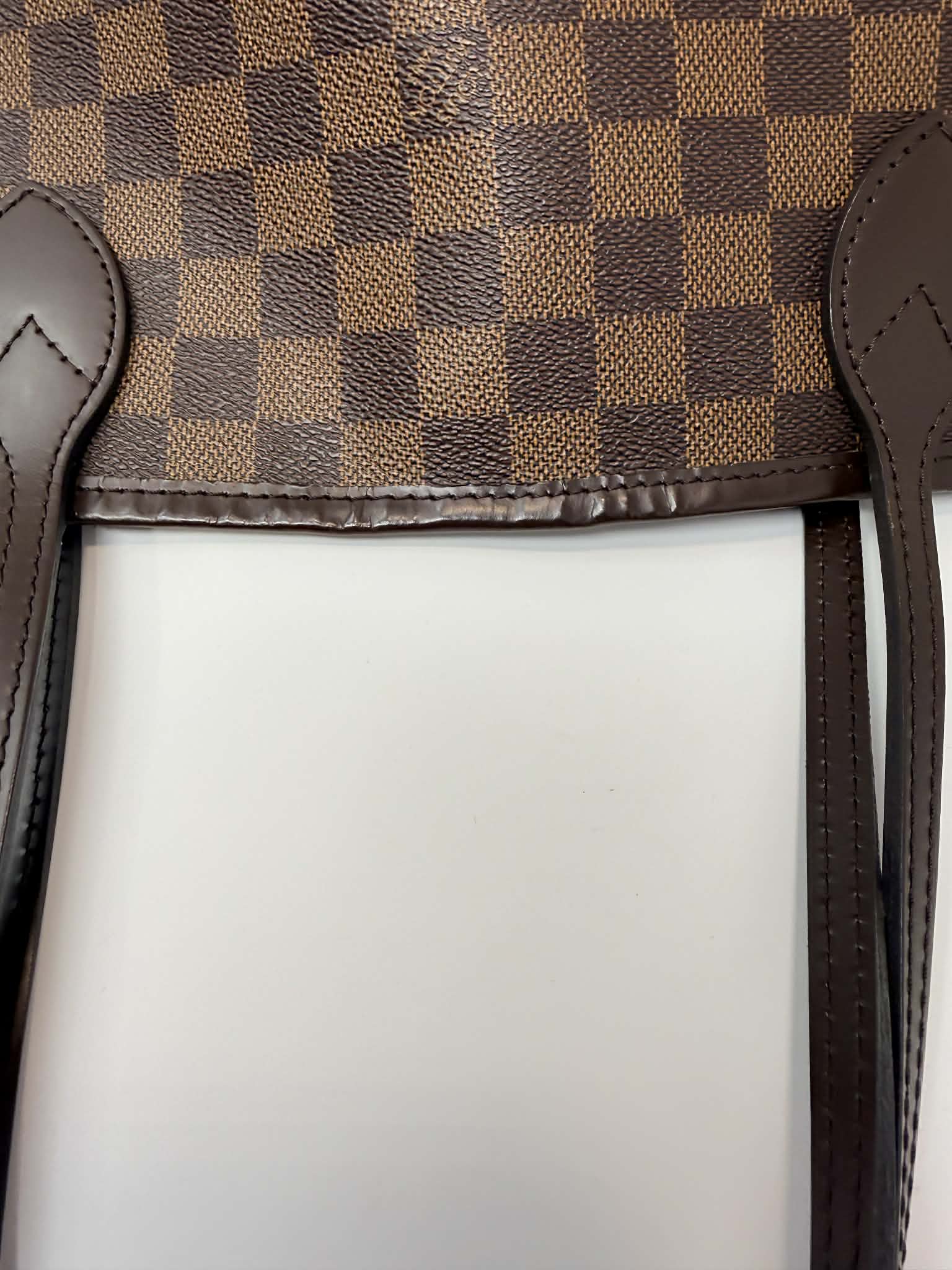 Louis Vuitton Damier Ebene Neverfull MM Ballerina Pink Interior