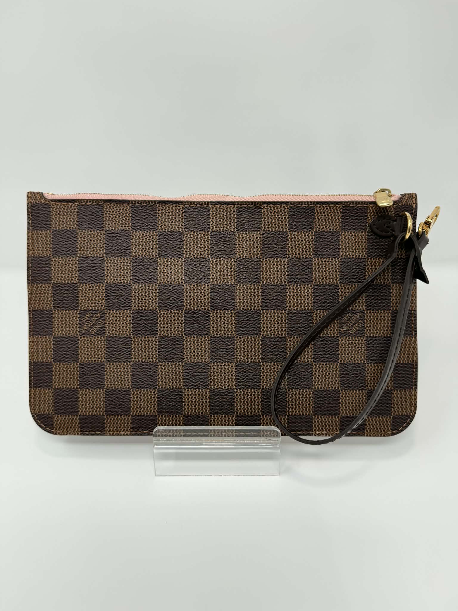 Louis Vuitton Damier Ebene Neverfull MM Ballerina Pink Interior