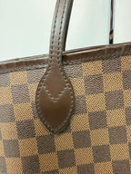 Louis Vuitton Damier Ebene Neverfull MM Ballerina Pink Interior