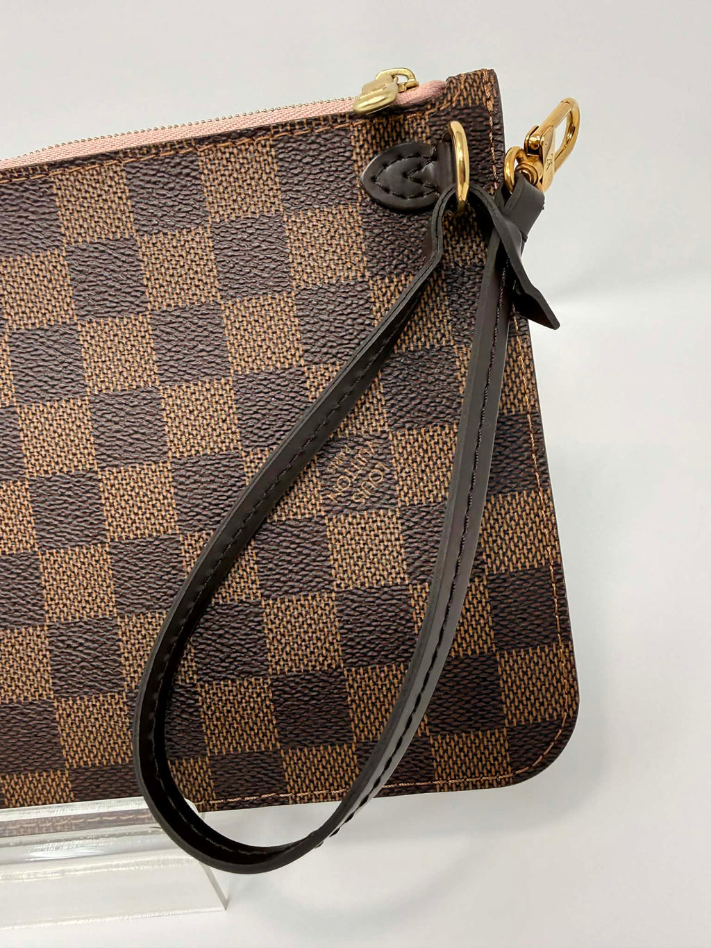 Louis Vuitton Damier Ebene Neverfull MM Ballerina Pink Interior