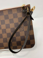 Louis Vuitton Damier Ebene Neverfull MM Ballerina Pink Interior
