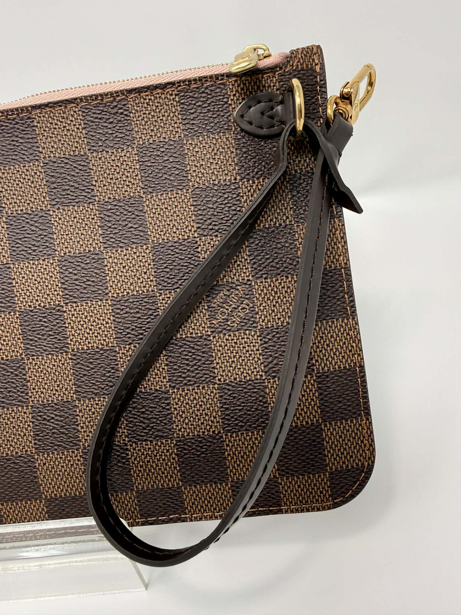 Louis Vuitton Damier Ebene Neverfull MM Ballerina Pink Interior