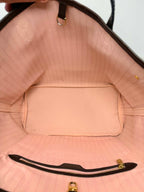 Louis Vuitton Damier Ebene Neverfull MM Ballerina Pink Interior