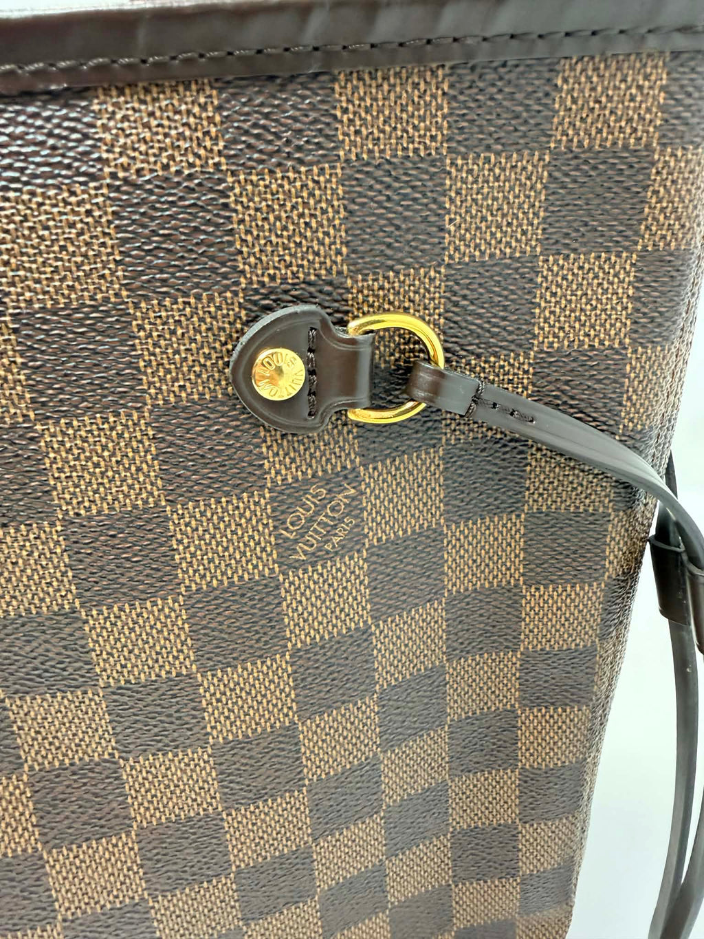 Louis Vuitton Damier Ebene Neverfull MM Ballerina Pink Interior