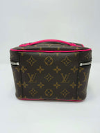 Louis Vuitton Monogram Macassar Nice Mini Fuchsia