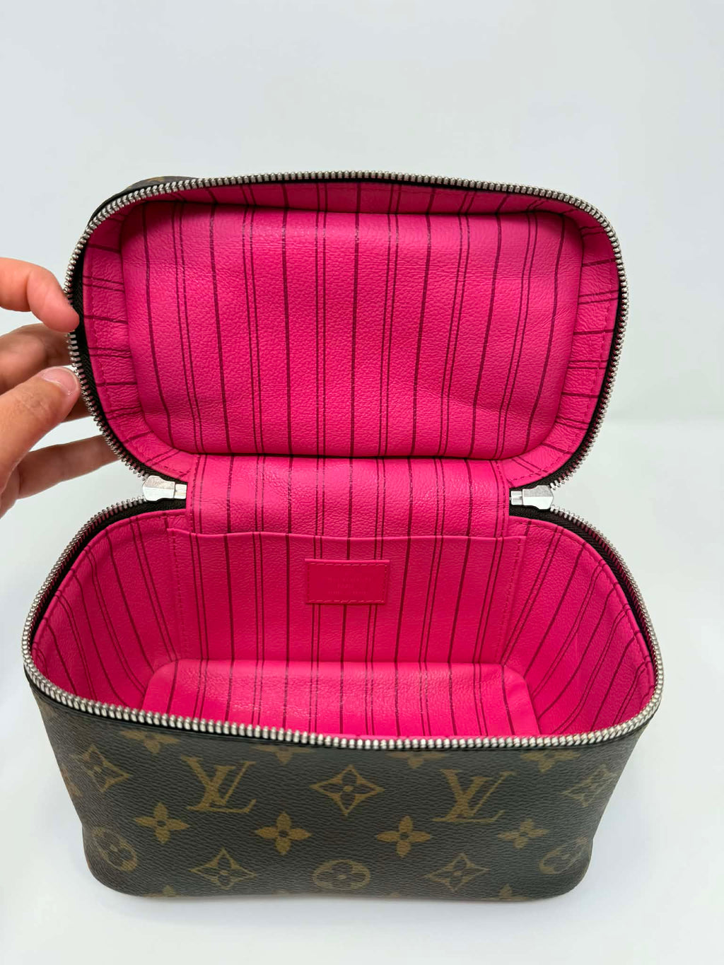 Louis Vuitton Monogram Macassar Nice Mini Fuchsia