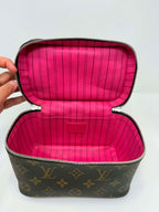 Louis Vuitton Monogram Macassar Nice Mini Fuchsia