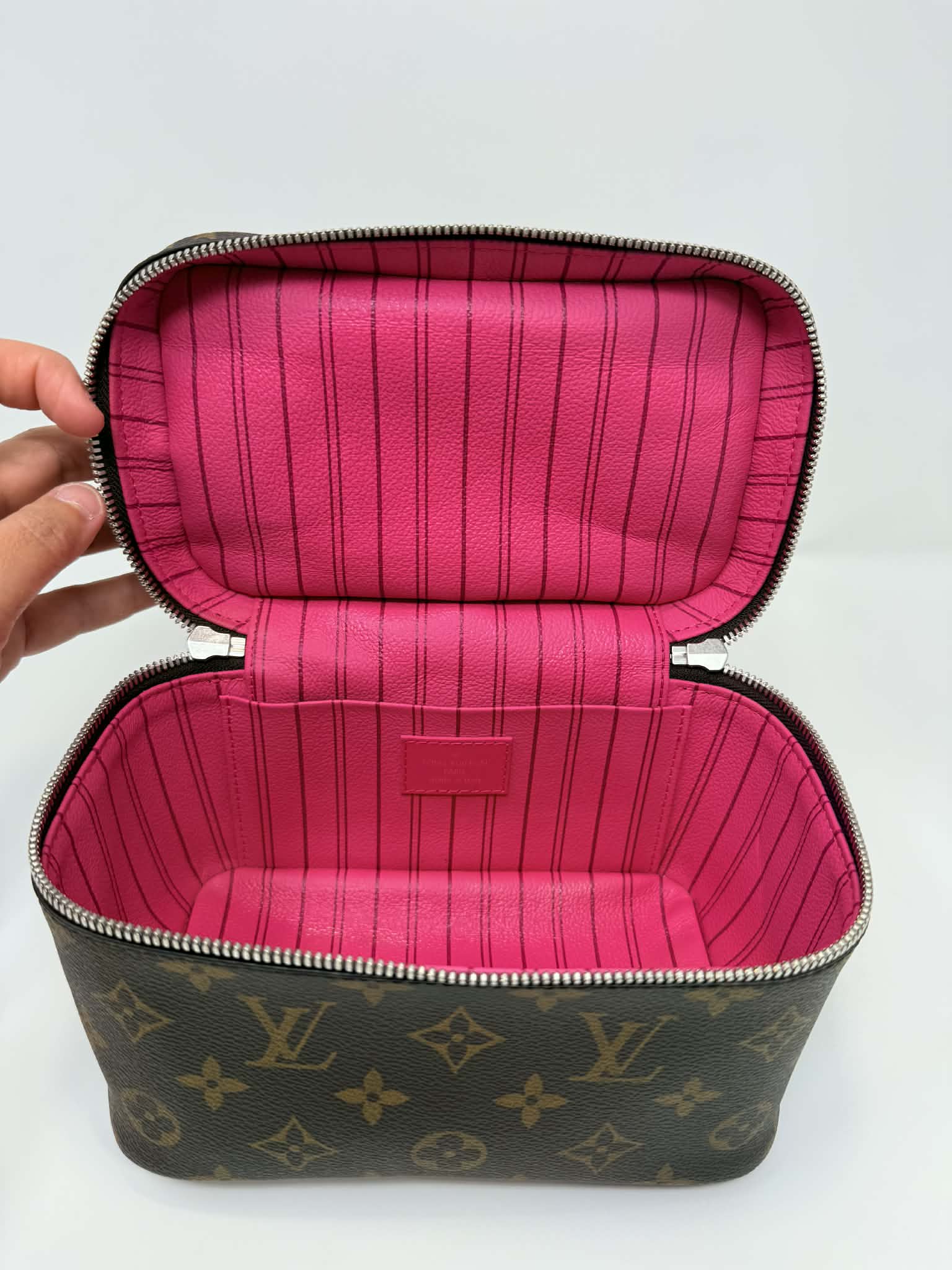 Louis Vuitton Monogram Macassar Nice Mini Fuchsia