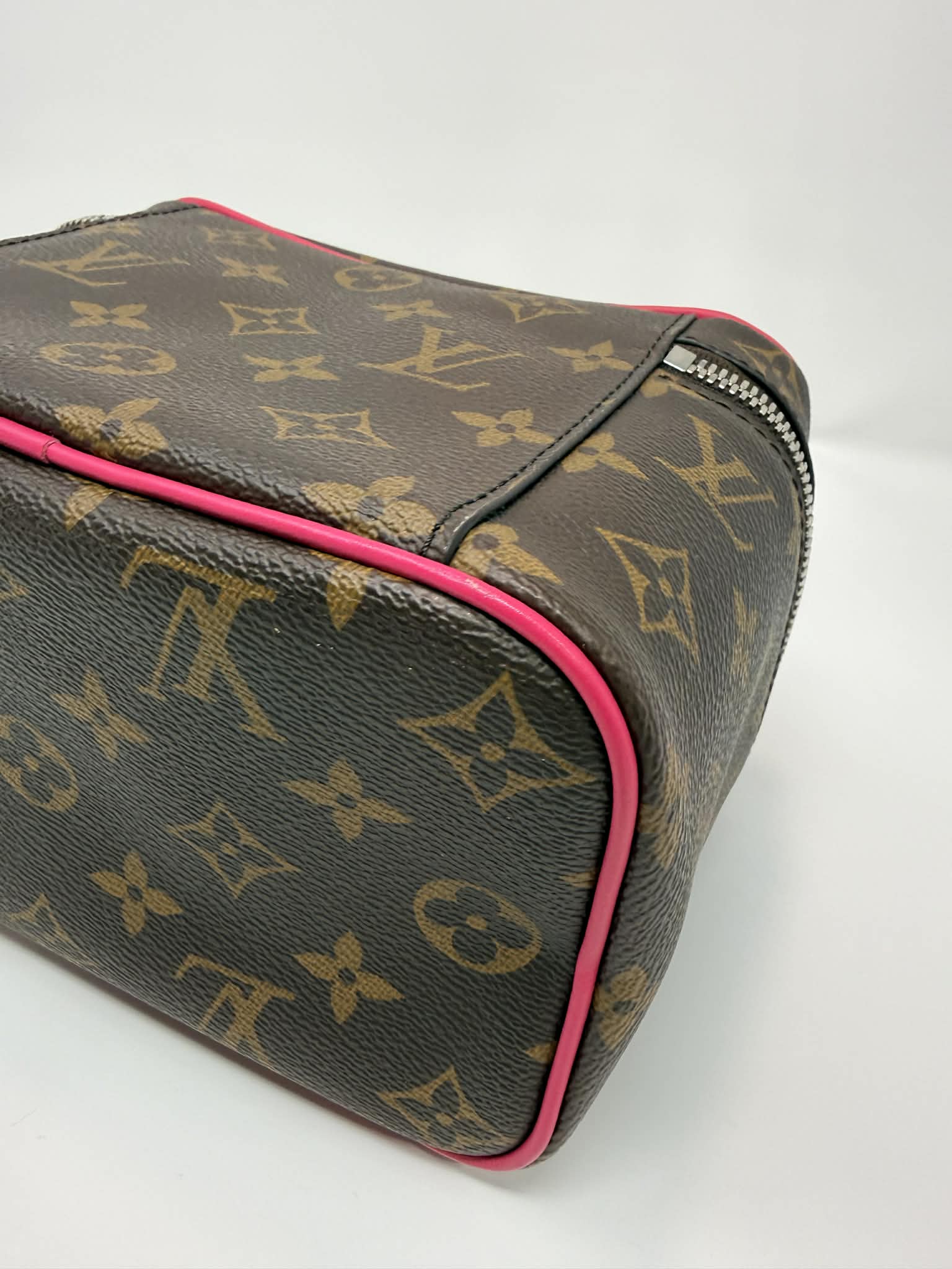 Louis Vuitton Monogram Macassar Nice Mini Fuchsia