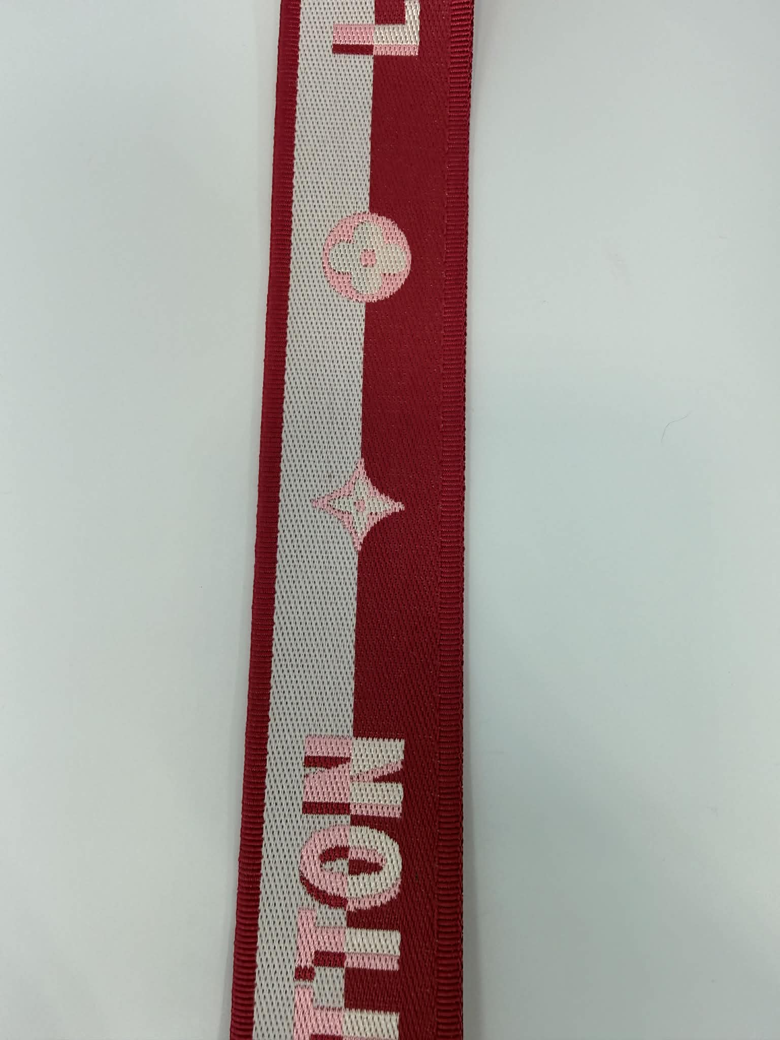 Louis Vuitton Pink and Cream Guitar Strap Adjustable