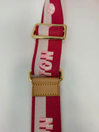 Louis Vuitton Pink and Cream Guitar Strap Adjustable