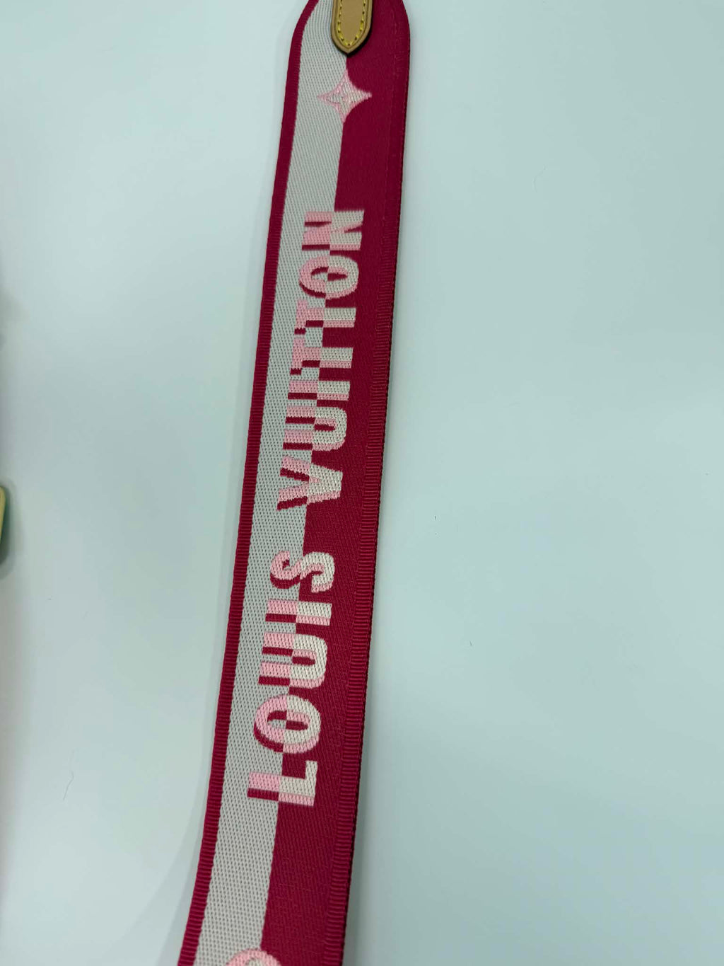 Louis Vuitton Pink and Cream Guitar Strap Adjustable