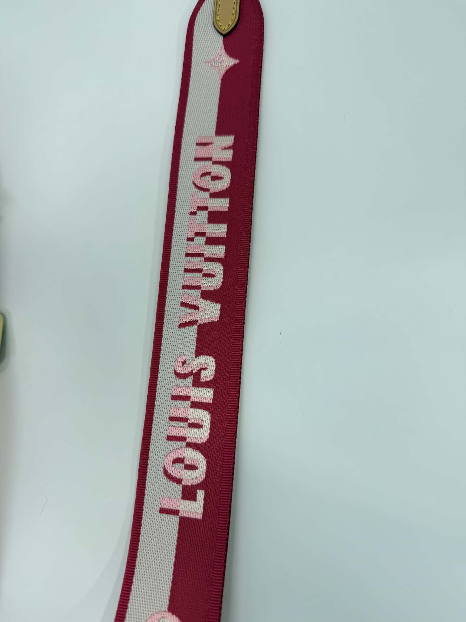 Louis Vuitton Pink and Cream Guitar Strap Adjustable