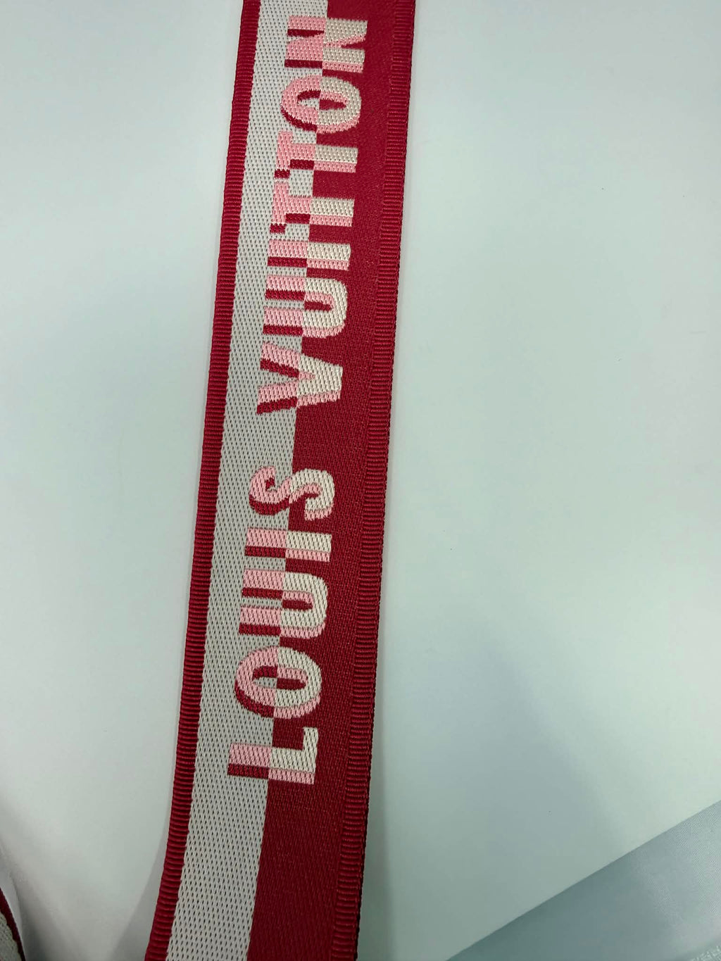 Louis Vuitton Pink and Cream Guitar Strap Adjustable