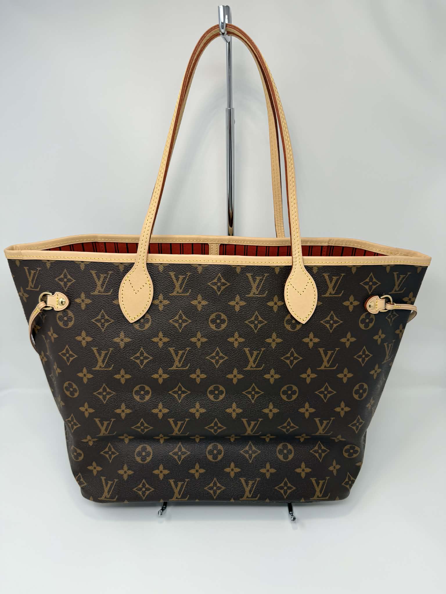 Louis Vuitton Monogram Neverfull MM Red Interior