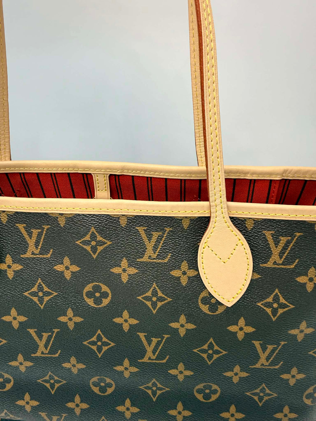 Louis Vuitton Monogram Neverfull MM Red Interior