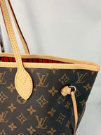 Louis Vuitton Monogram Neverfull MM Red Interior