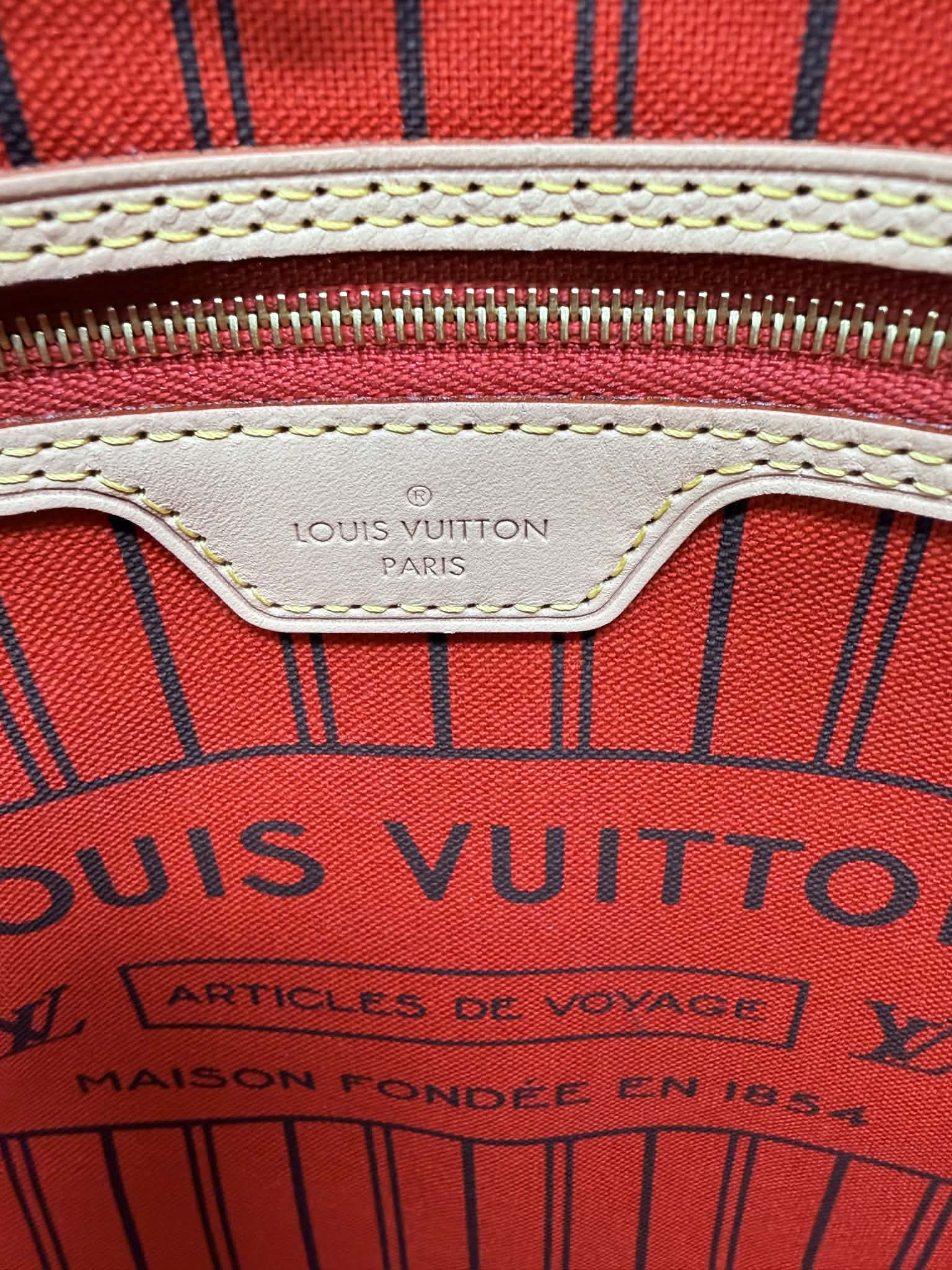 Louis Vuitton Monogram Neverfull MM Red Interior- No Pouch