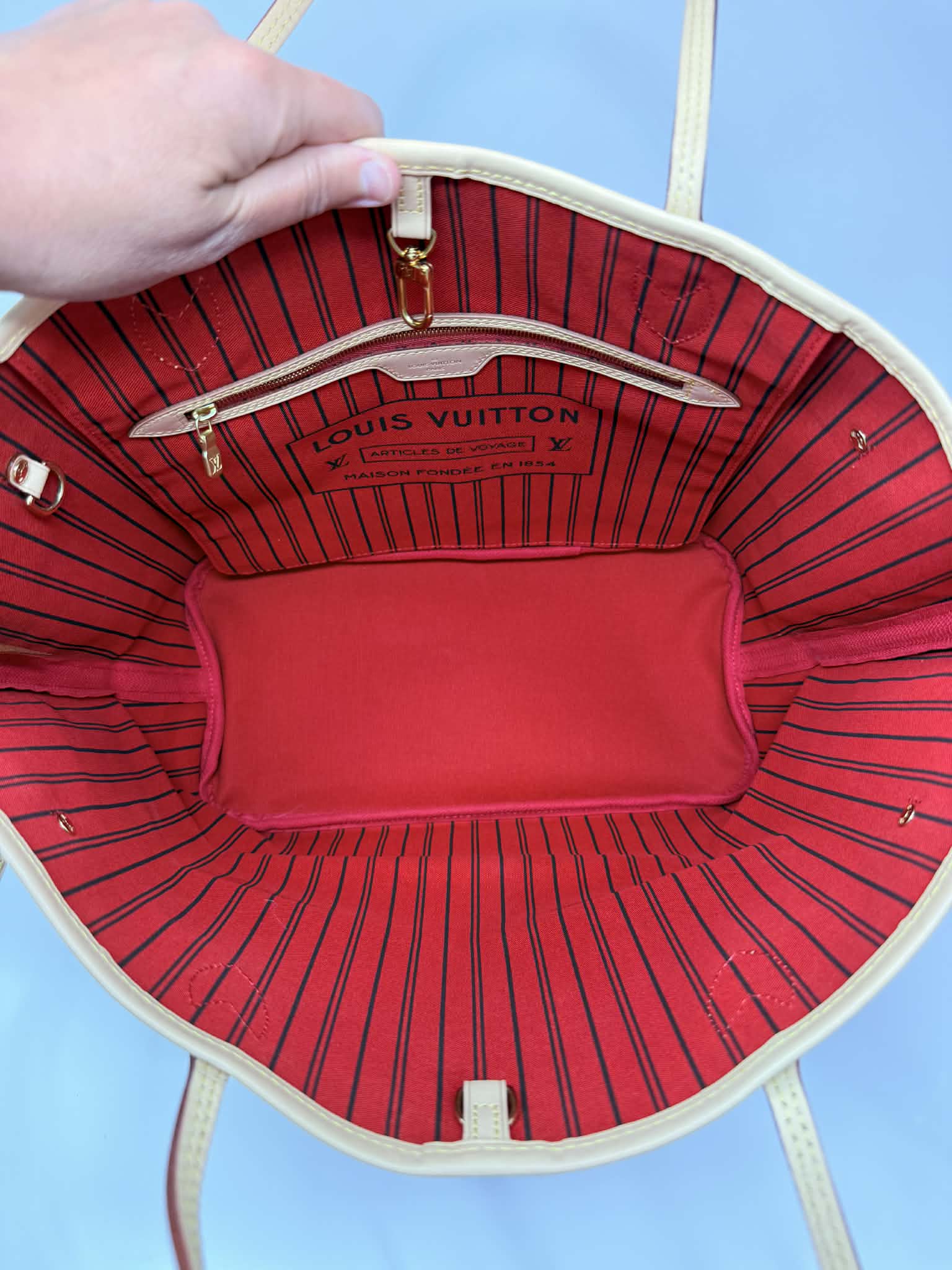Louis Vuitton Monogram Neverfull MM Red Interior- No Pouch