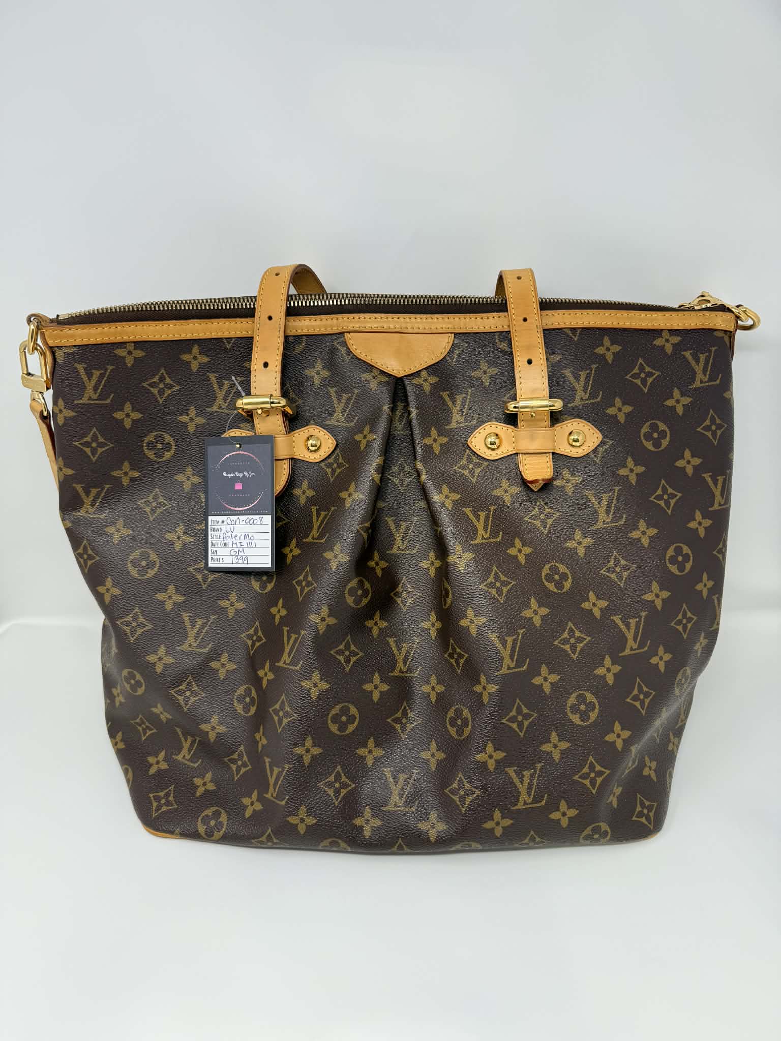 Louis Vuitton Monogram Palermo GM with Leather Strap