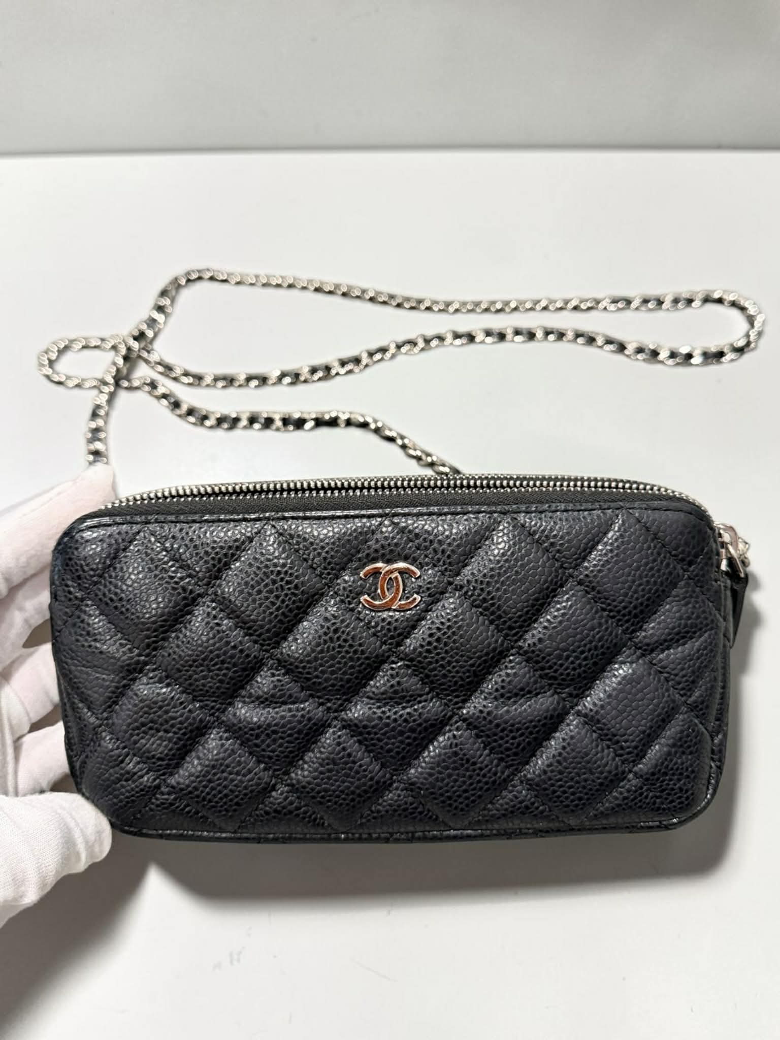 Chanel Black Caviar WOC w/ Silver Hardware